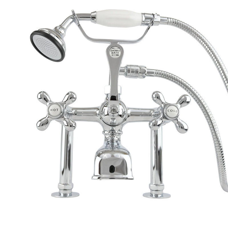 British Telephone Deck Mount Tub Faucet (P0462) by Strom Living, Chrome