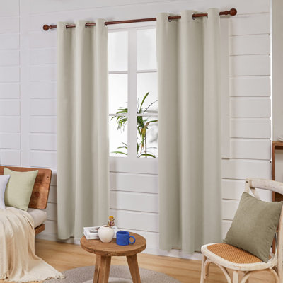 Thermal Insulated Room Darkening Grommet Curtain Panels (Set of 4)