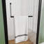 Porte de douche pivotante semi-sans cadre 32 po x 72 po, verre trempé 1/4 po, largeur réglable, installation réversible, noir mat