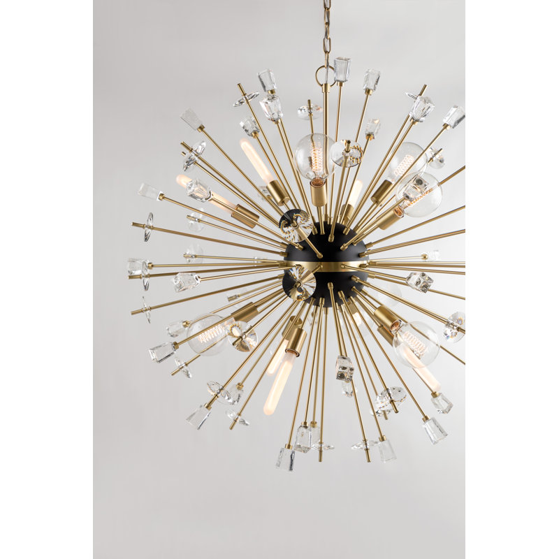 Liberty 6 - Light Chandelier, Aged Brass