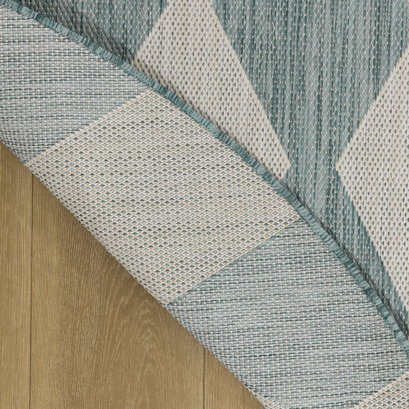 Positano Indoor / Outdoor Rug, Round 8', Sky Blue