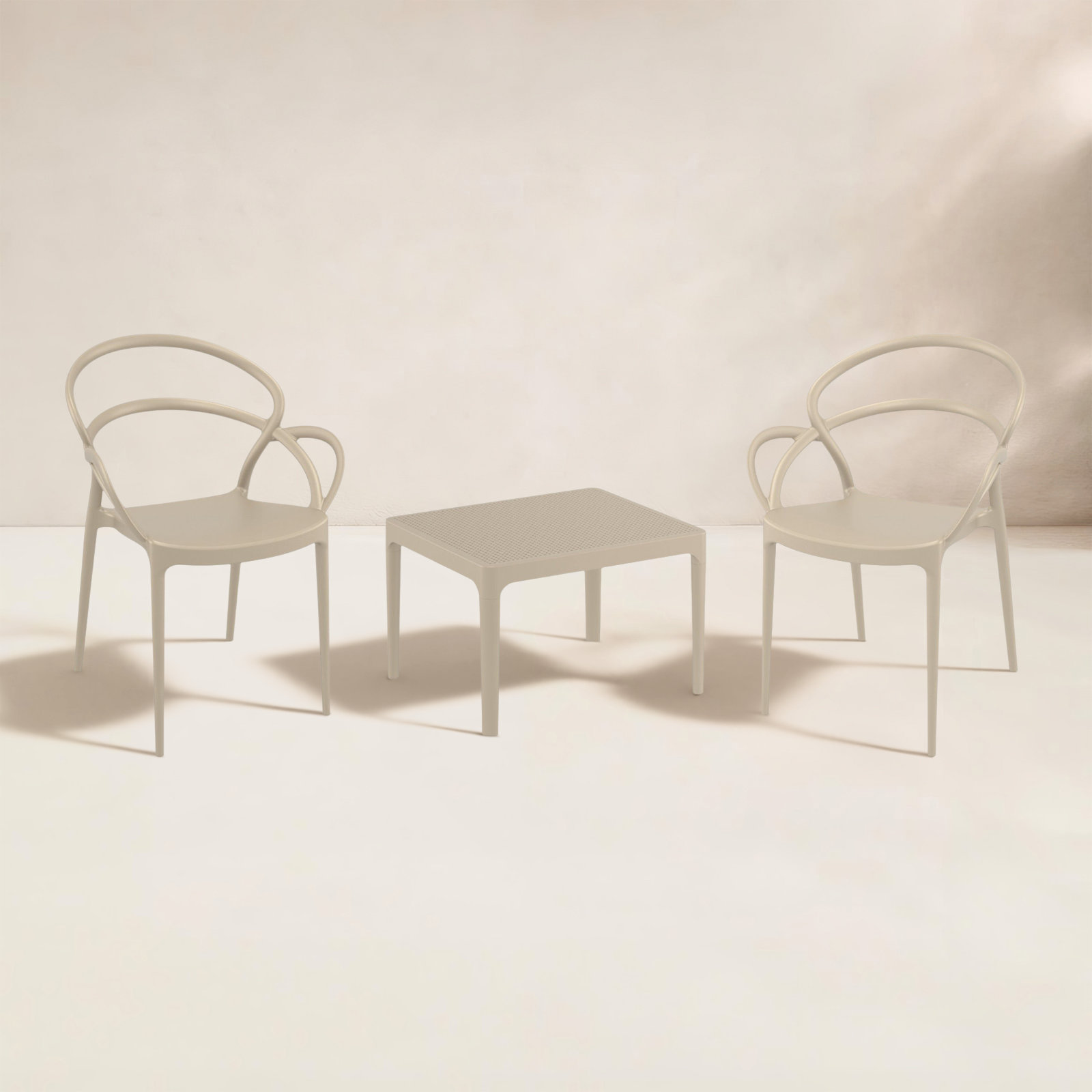 Farrah 2-Person Patio Seating Group, Beige