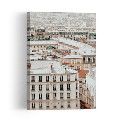 Toits parisiens : Vue sur une architecture classique, élégante et onirique (affiche murale)