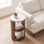 Three Tier Round Cylinder Side Table