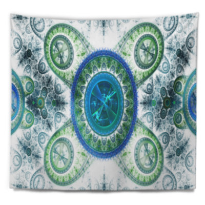 Tapisserie art blue blue psychédélique relaxing