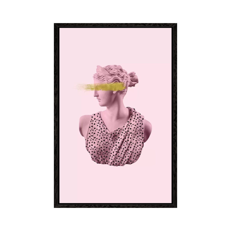 Goddess In Spots - Print on Canvas, 66.04cm H x 45.72cm W x 3.81cm D, Black Framed