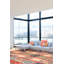Tapis orange / bleu / vert noué à la main de conception unique 6 pi 6 po x 9 pi 8 po Anngela