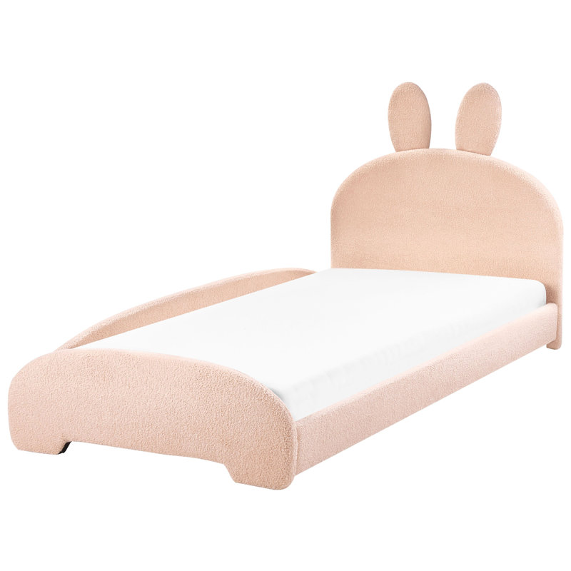 PERROS Upholstered Bed, Beige