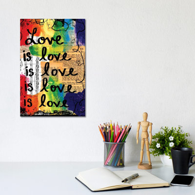 «Love Is Love» par Elexa Bancroft - reproduction d'art textuel sur toile tendue