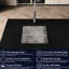 Évier de cuisine gris 18 po x 18 po - Acier inoxydable encastrable avec tampon de condensation et surface de travail optimale à 18 positions de travail