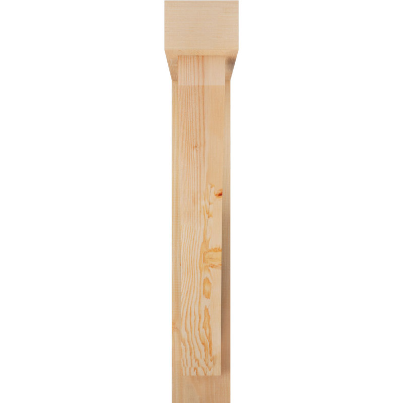 Thorton Block Bracket with Offset Brace, 38 x 30, 6"W Douglas Fir (Rough Sawn)