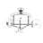 Modern Industrial Chandelier, Black & Gold Metal Body, 19.7 x 15.7 inches | 3 x E27 Max 6W Sockets, IP20 Rated | Elegant Scandinavian Design for Living Room, Dining Room & Entryway | Stylish Home Lighting Fixture