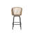 Outdoor Bar Stools Set Of 4, 4-Piece Patio Bar Stools With Armrests, All Weather Rattan Bar Chairs With Backrest, Wicker Bar Stools For Backyard, Garden, Pool, Balcony And Deck-Blue, Chair