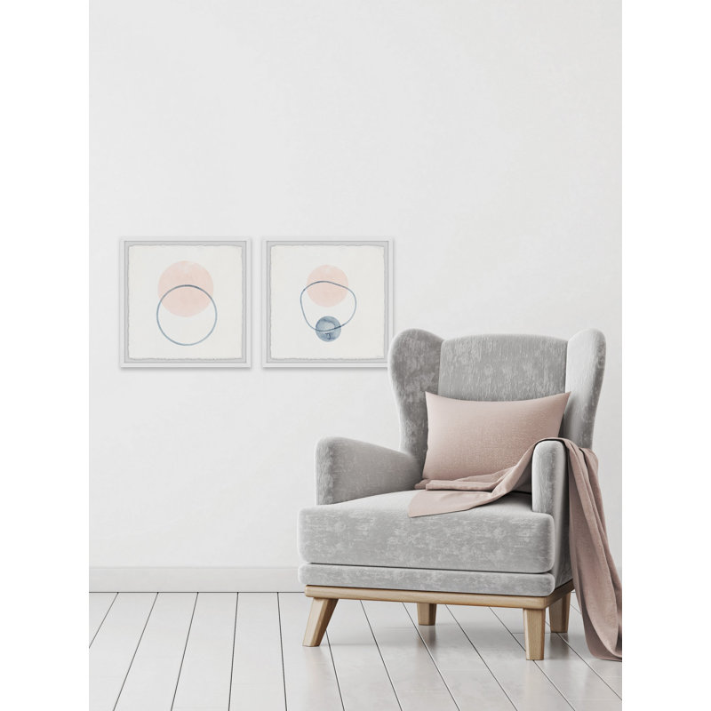 Diptyque à cercles imparfaits, H 12 po x l 12 po x P 1,5 po