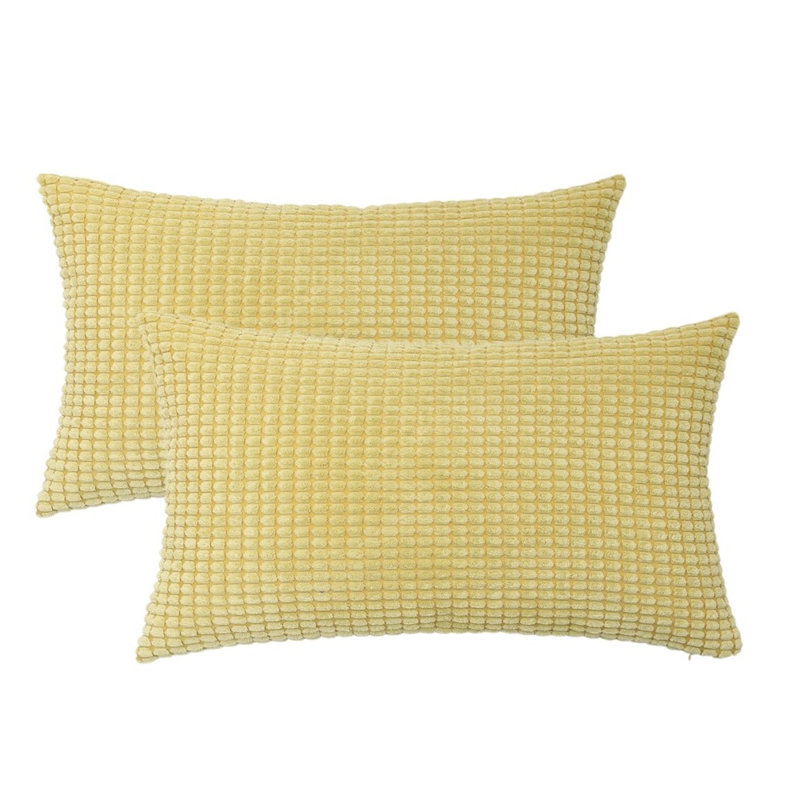 Coussin Houndstooth, Jaune