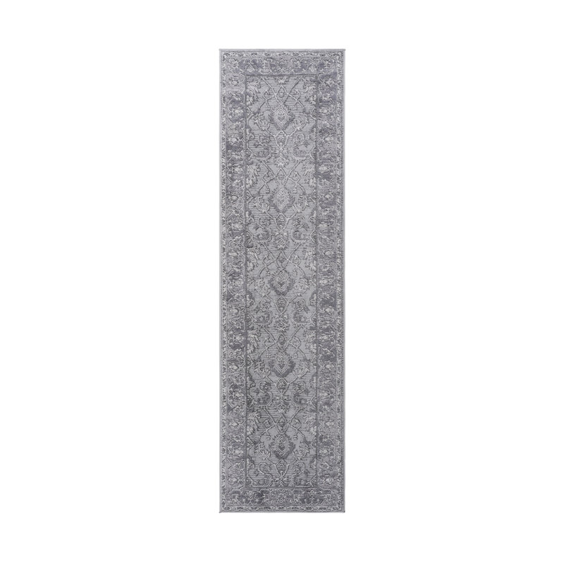 Collection Grey / Oriental Area Rug, Runner 2'2" x 8'