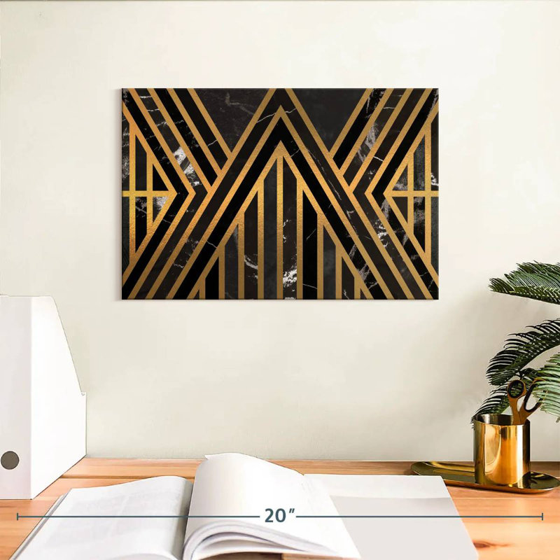 Avery marbre abstrait géométrique XXV, H 8 po x l 12 po