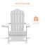Chaise Adirondack pliante en plastique Sheredan-475620152