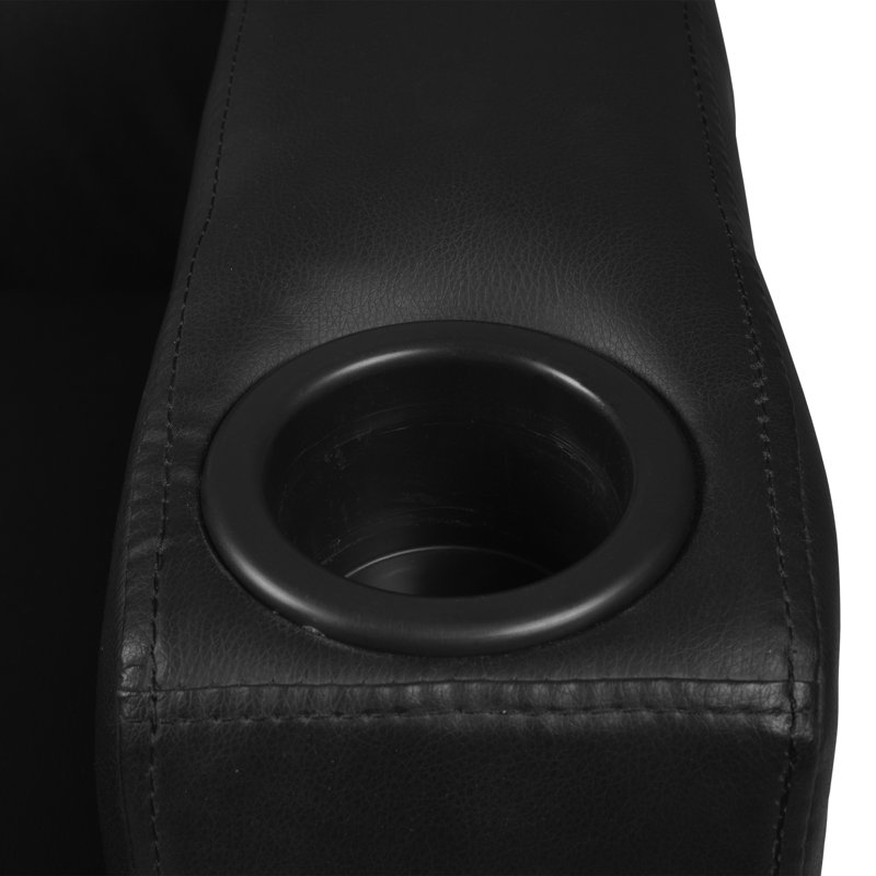 Chaise de réception l 31 "Nova, Similicuir noir