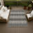 Machine Washable Indoor/Outdoor Chantille ACN2760 Striped Rug-587366174-587366173