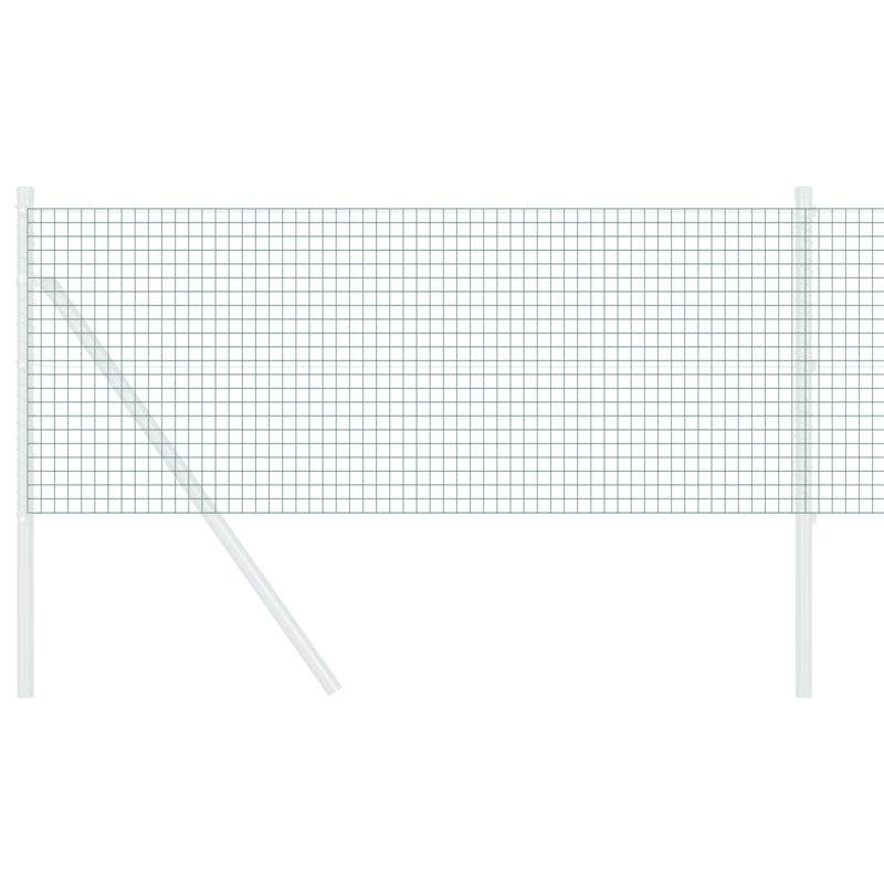 Welded Wire Fence Galvanised Steel, Green, 40cm H x 10000cm W