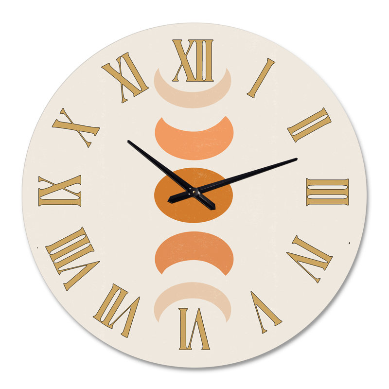 Minimalist Moon Phases - Horloge murale moderne, Surdimensionné