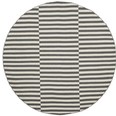 Ilona Ivory Gray Striped Cotton Rug