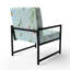 «Blossoming Pastel Wildflowers On» bleu clair - Chaise rembourrée Farmhouse, chaise d'appoint rustique à motif floral-1702513304