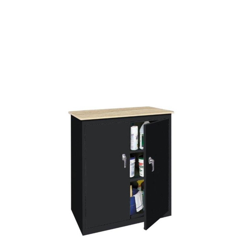 Duxbury Single Storage Cabinet ( 42'' H x 36'' W x 18'' D), Black