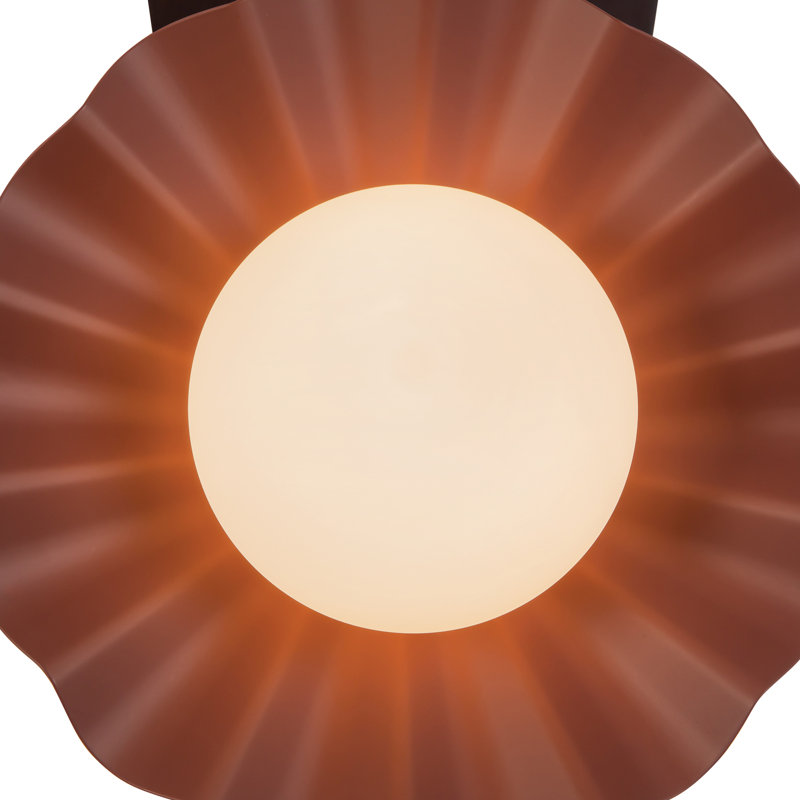 Furrow 12-in Red Wall Sconce, Red