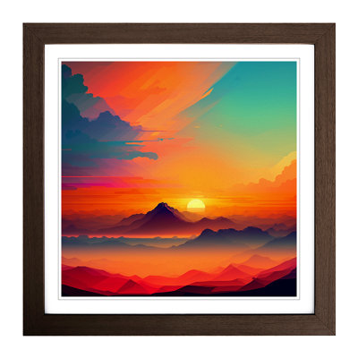 Sunrise Color Field Painting - Framed Print