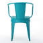 Bistro Teal Iron 3, thermolaqué, table de 30 po, W & D 23,83 po, eau, 3 pièces, finition, eau, table et 2 chaises, carré-396173638