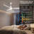  52-inch Modern Ceiling Fan with Light, 3 Solid Wood Blades, DC Motor, 6 Speeds, Downrod Mount for Bedroom, Living Room-1336089355-1336089354