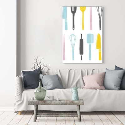 Kitchen Tools - Wrapped Canvas Print