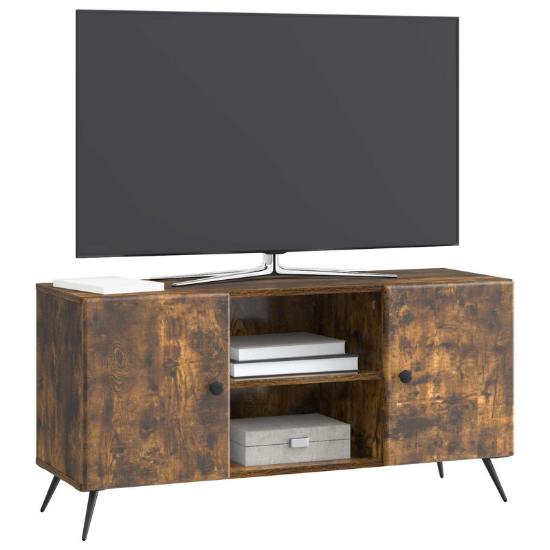 TV Stand, 50cm H x 102cm L x 34.5cm W, Smoked Oak