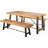 Catriona 3 Piece Wood Outdoor/Patio Dining Set
