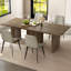 Table de salle à manger rectangulaire brune de 216 cm (85,03 po), grande table de cuisine de style ferme moderne pour cuisine, bar ou salle à manger