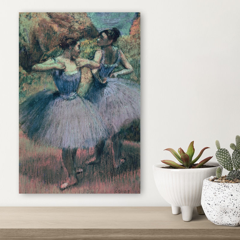 Danseuses en violet, affiche d'art mural contemporain abstraite, H 18 po x l 12 po