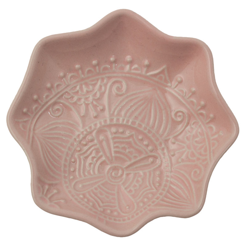 Grand plateau en forme de bibelot, Rose