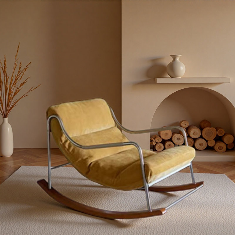 Single Leisure Rocking Chair., Yellow