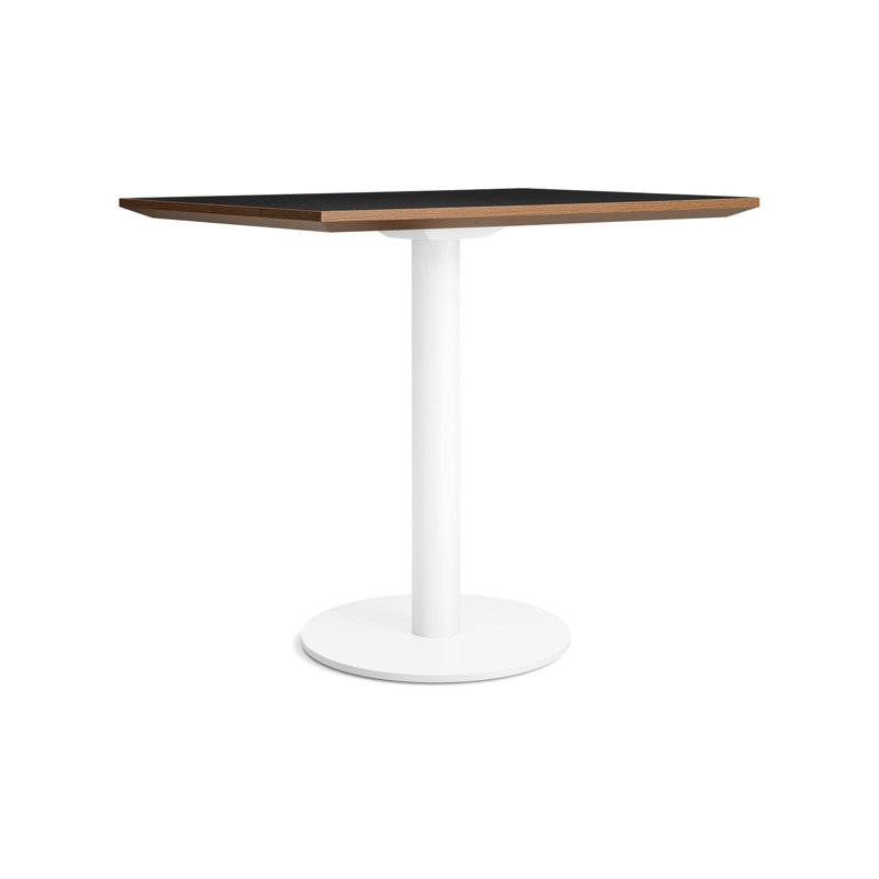 Table de salle à manger rectangulaire Easy 32 ", Blanc mat, Noir, noir, noir, noir