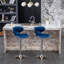 Tabouret de bar réglable en velours, ensemble de 2-1860812721