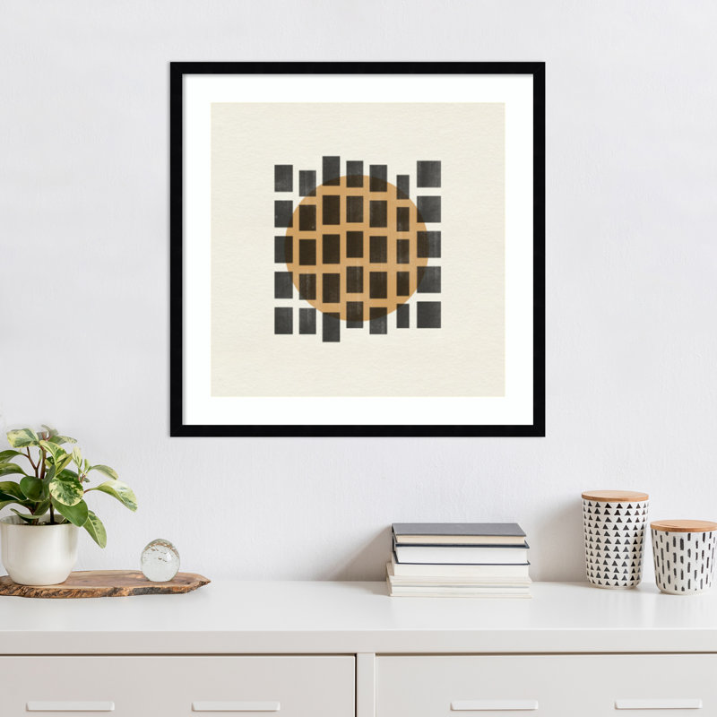 «Giese», objet en papier no 8 par le studio MIUUS, reproduction d'art encadrée en bois, Noir, H 25 po x l 25 po