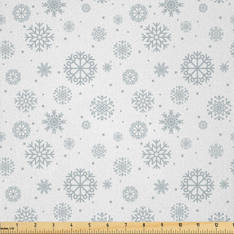 Aliesa Elaborate Snowflake Motifs Fabric