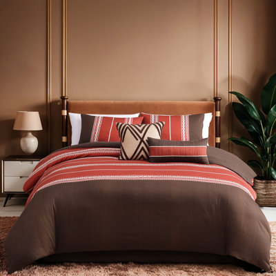 Bebejan Terra Spice 100% Cotton Sateen 5 Piece Reversible Comforter Set