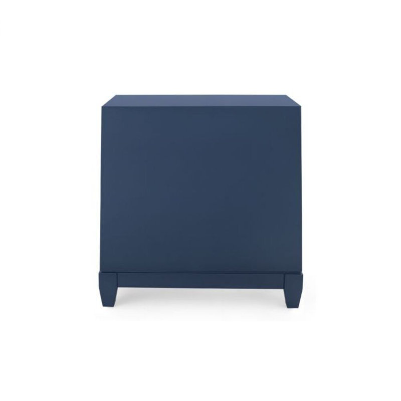 Madison 3 - Drawer Nightstand, Navy Blue Lacquer