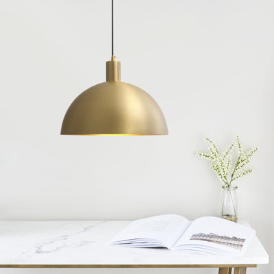 Steinmar 1-Light Industrial Dome Pendant Light