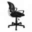 Chaise de bureau, hauteur réglable, pivotante, ergonomique, accoudoirs, bureau d'ordinateur, bureau, juvénile, filet noir, métal noir, contemporain,-1319230963