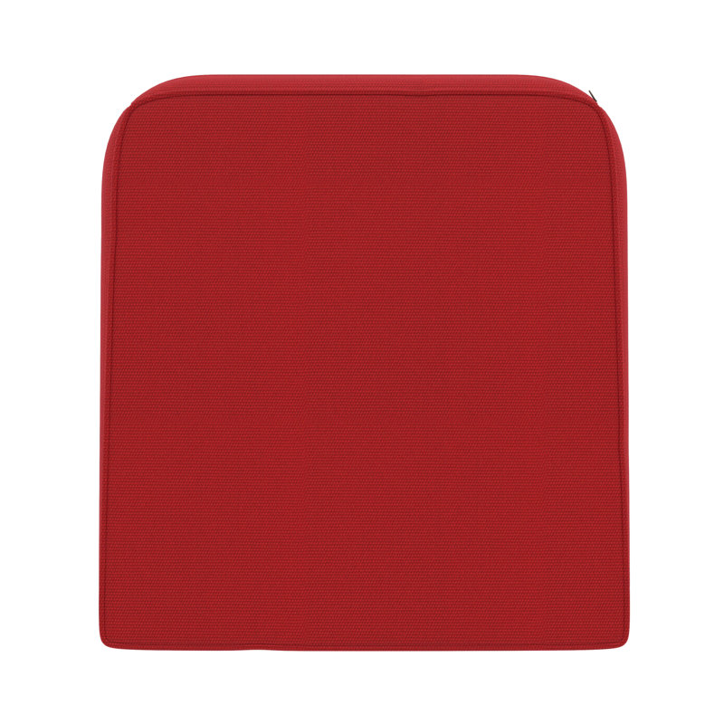 Outdoor Sunbrella® Seat Cushion, Canvas Jockey Red Sunbrella® Canvas