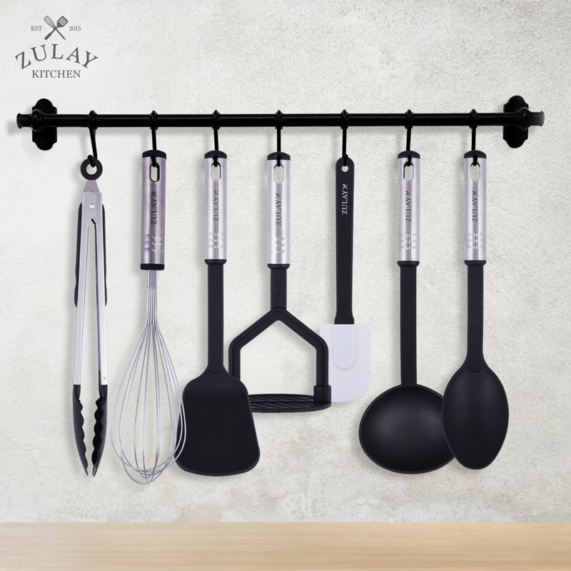Zulay Kitchen Zulay Kitchen 23 Piece Nylon Kitchen Utensils Nylon & Stainless Steel Non-Stick Cooking Utensils Set